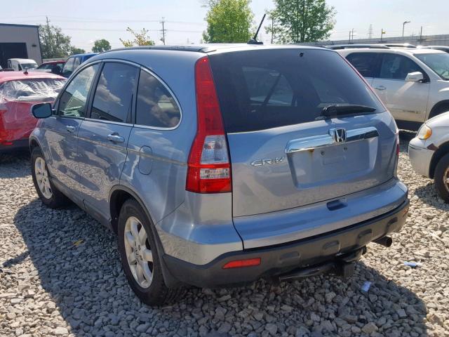 5J6RE48709L039324 - 2009 HONDA CR-V EXL BLUE photo 3