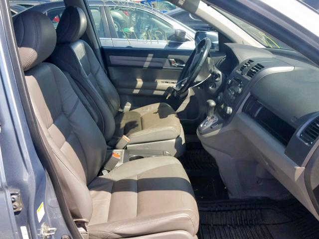 5J6RE48709L039324 - 2009 HONDA CR-V EXL BLUE photo 5