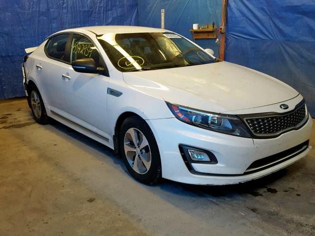 KNAGM4AD7F5082121 - 2015 KIA OPTIMA HYB WHITE photo 1