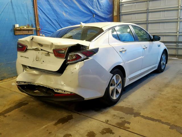 KNAGM4AD7F5082121 - 2015 KIA OPTIMA HYB WHITE photo 4