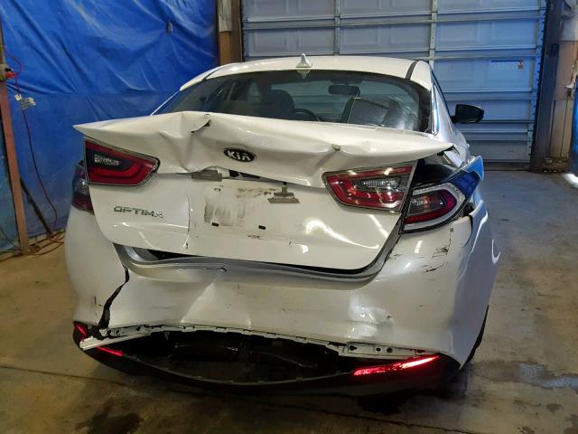 KNAGM4AD7F5082121 - 2015 KIA OPTIMA HYB WHITE photo 9