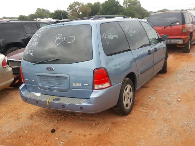 2FMZA51697BA05707 - 2007 FORD FREESTAR S BLUE photo 4