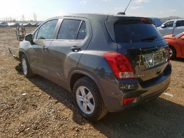 3GNCJKSB5KL357207 - 2019 CHEVROLET TRAX LS GRAY photo 3