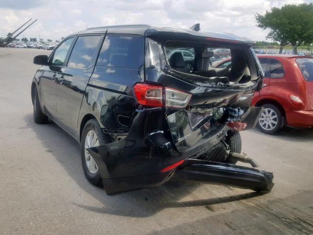 KNDMB5C17J6357848 - 2018 KIA SEDONA LX BLACK photo 3