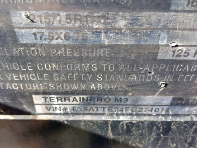 1A9ATTE24FC274014 - 2015 AMERICAN MOTORS TERRAIN PR SILVER photo 10