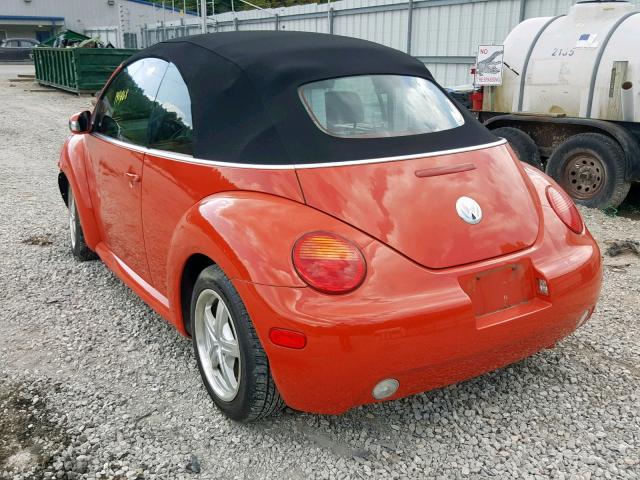 3VWCK21Y23M319728 - 2003 VOLKSWAGEN NEW BEETLE ნარინჯისფერი ფოტო 3