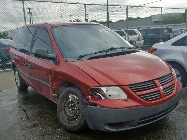 1D4GP25B05B110318 - 2005 DODGE CARAVAN SE RED photo 1