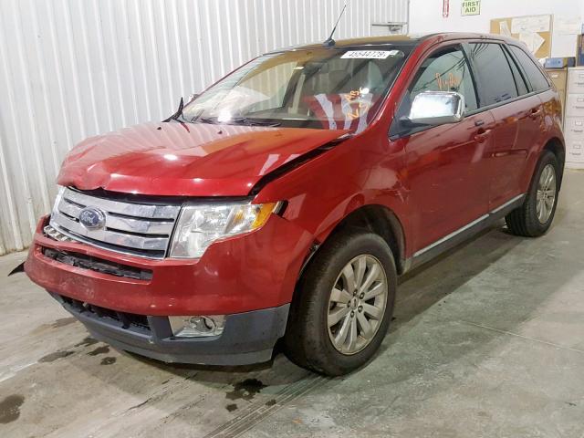 2FMDK3JCXABB39165 - 2010 FORD EDGE SEL RED photo 2