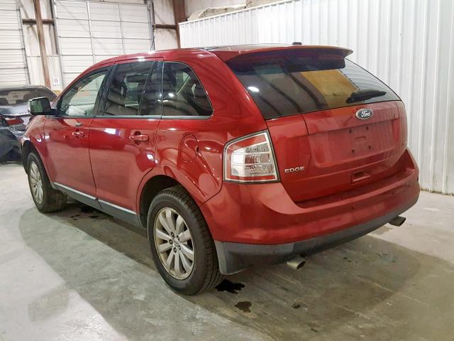 2FMDK3JCXABB39165 - 2010 FORD EDGE SEL RED photo 3