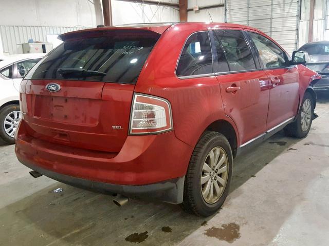 2FMDK3JCXABB39165 - 2010 FORD EDGE SEL RED photo 4