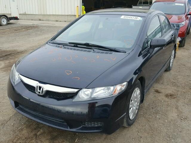 2HGFA1F20AH001573 - 2010 HONDA CIVIC DX BLACK photo 2