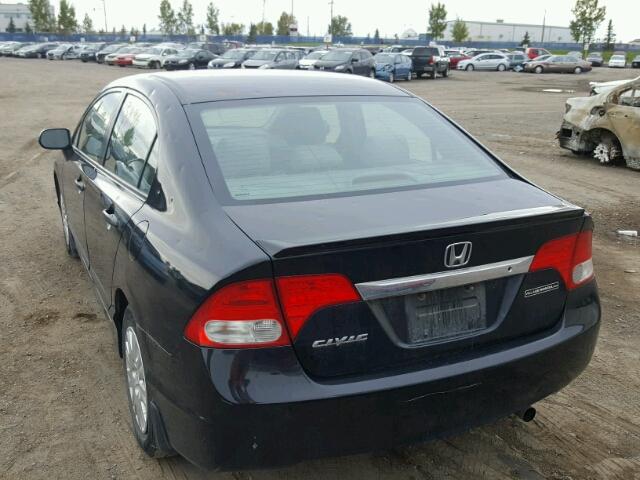 2HGFA1F20AH001573 - 2010 HONDA CIVIC DX BLACK photo 3