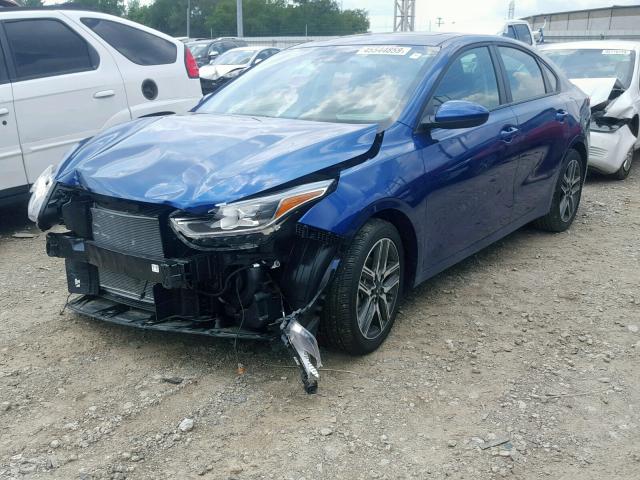 3KPF34AD7KE033419 - 2019 KIA FORTE GT L BLUE photo 2