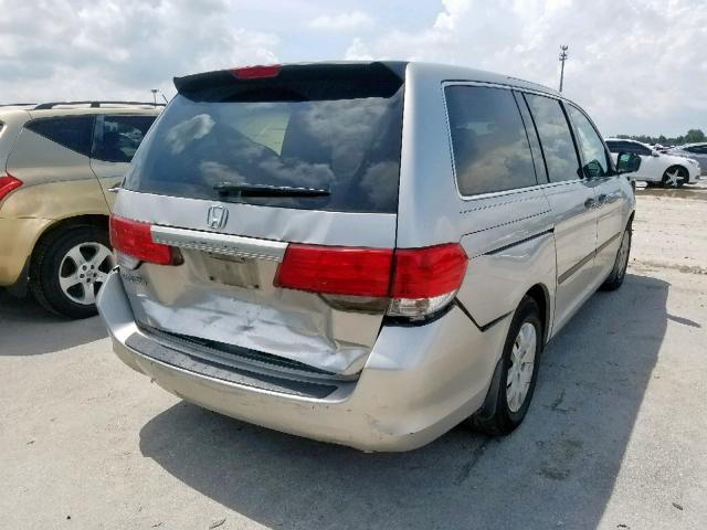 5FNRL38289B044462 - 2009 HONDA ODYSSEY LX SILVER photo 4