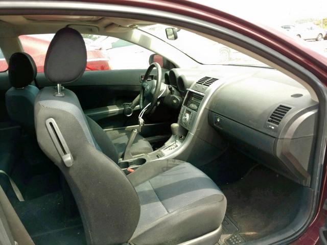 JTKDE177870178012 - 2007 TOYOTA SCION TC ბურგუნდია ფოტო 5