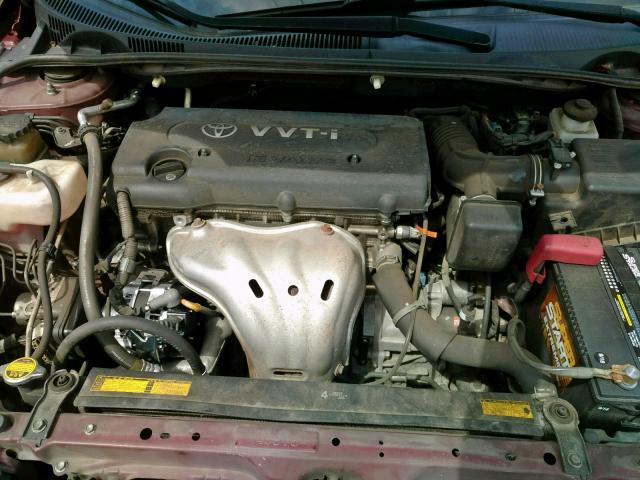 JTKDE177870178012 - 2007 TOYOTA SCION TC ბურგუნდია ფოტო 7