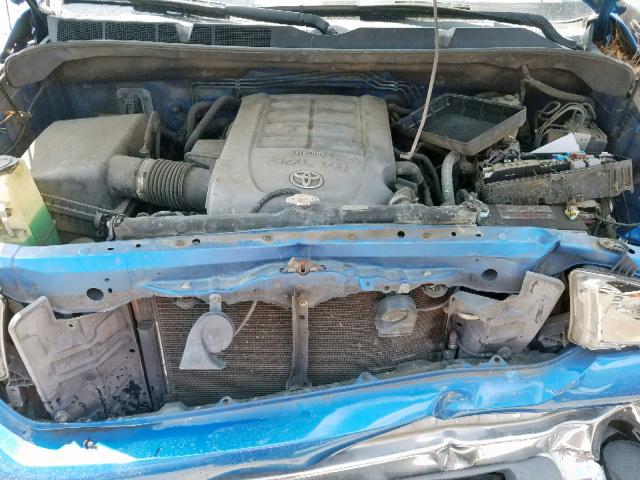 5TFRV54148X069687 - 2008 TOYOTA TUNDRA DOU BLUE photo 7