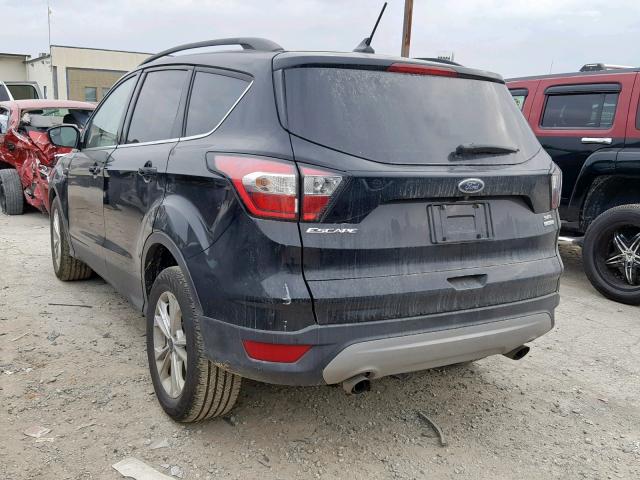 1FMCU0HD1JUA70847 - 2018 FORD ESCAPE SEL BLACK photo 3