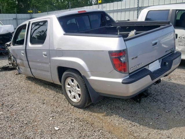 5FPYK1F40CB454761 - 2012 HONDA RIDGELINE SILVER photo 3