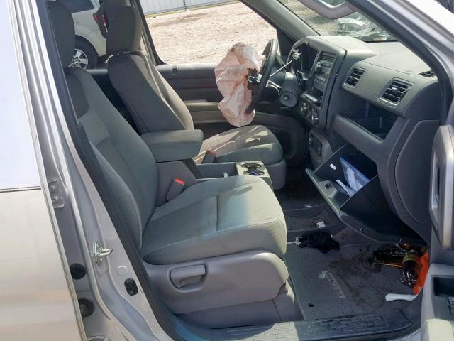 5FPYK1F40CB454761 - 2012 HONDA RIDGELINE SILVER photo 5