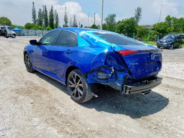 19XFC2F83KE009635 - 2019 HONDA CIVIC SPOR BLUE photo 3