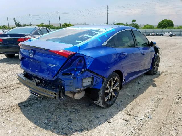 19XFC2F83KE009635 - 2019 HONDA CIVIC SPOR BLUE photo 4