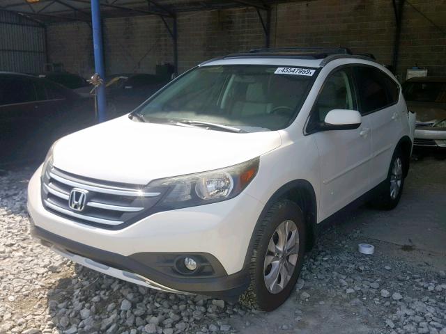 5J6RM3H79DL025377 - 2013 HONDA CR-V EXL WHITE photo 2