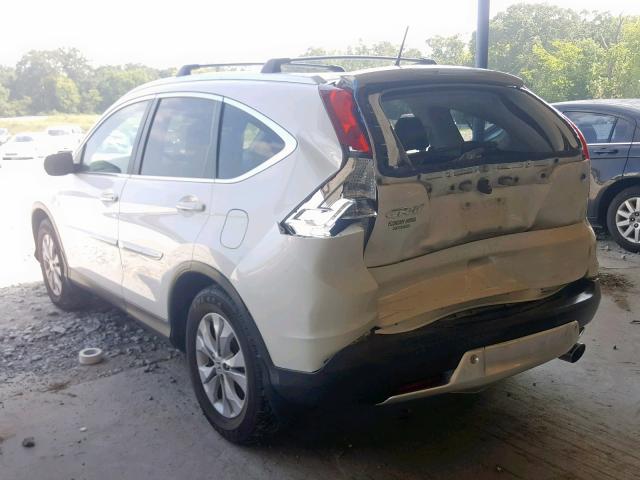 5J6RM3H79DL025377 - 2013 HONDA CR-V EXL WHITE photo 3