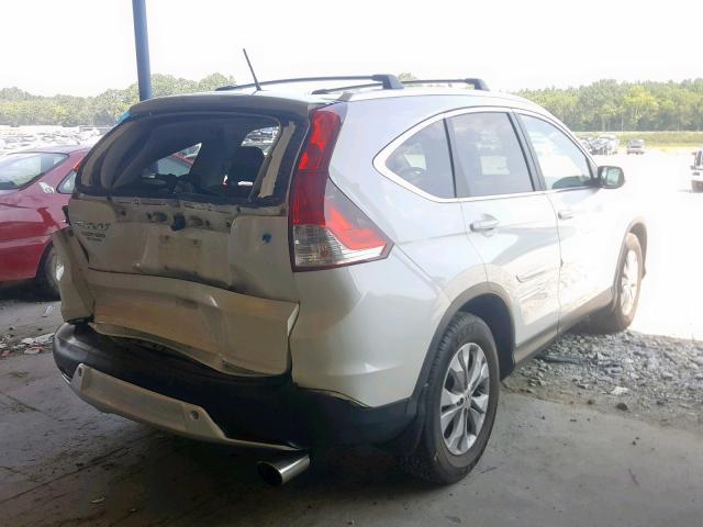 5J6RM3H79DL025377 - 2013 HONDA CR-V EXL WHITE photo 4