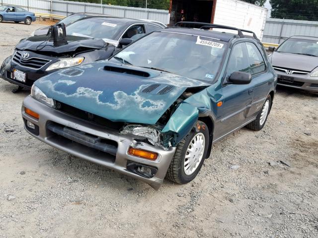 JF1GF4854WH814611 - 1998 SUBARU IMPREZA OU GREEN photo 2