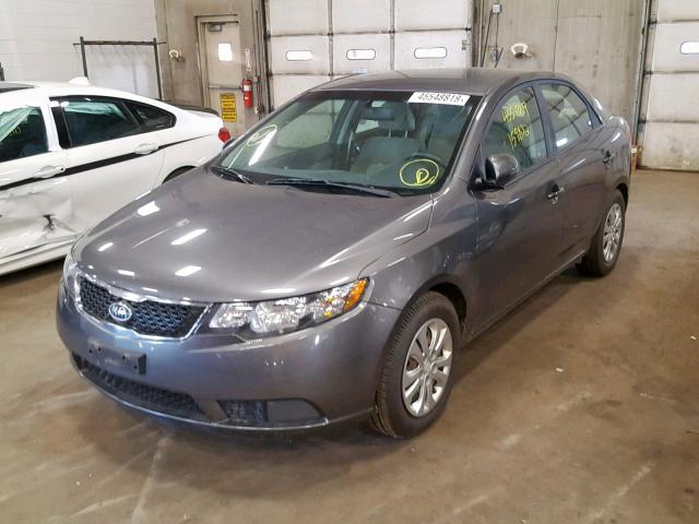 KNAFU4A2XD5734558 - 2013 KIA FORTE EX SILVER photo 2