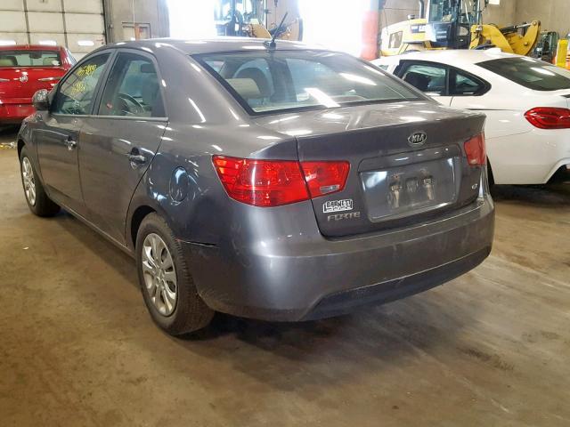 KNAFU4A2XD5734558 - 2013 KIA FORTE EX SILVER photo 3