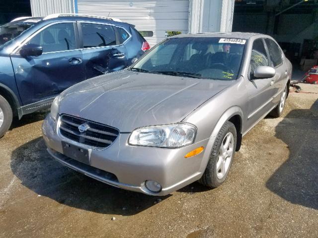 JN1CA31A01T300403 - 2001 NISSAN MAXIMA GXE GRAY photo 2