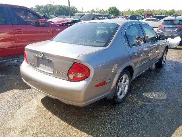 JN1CA31A01T300403 - 2001 NISSAN MAXIMA GXE GRAY photo 4