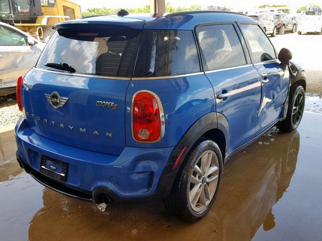 WMWZC3C57EWT00207 - 2014 MINI COOPER S C BLUE photo 4