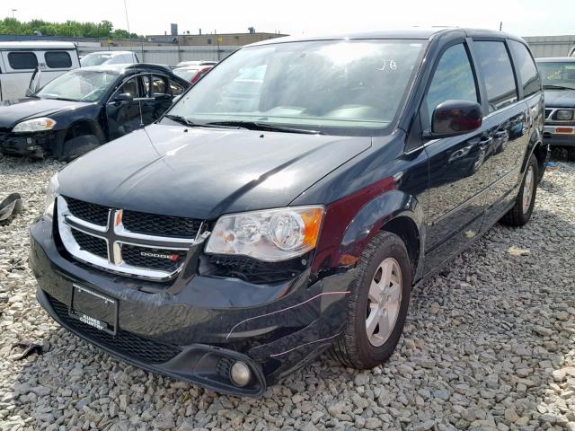 2C4RDGDG0CR205730 - 2012 DODGE GRAND CARA BLACK photo 2