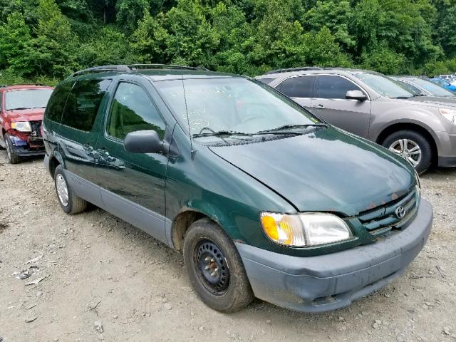 4T3ZF13C03U511824 - 2003 TOYOTA SIENNA LE GREEN photo 1