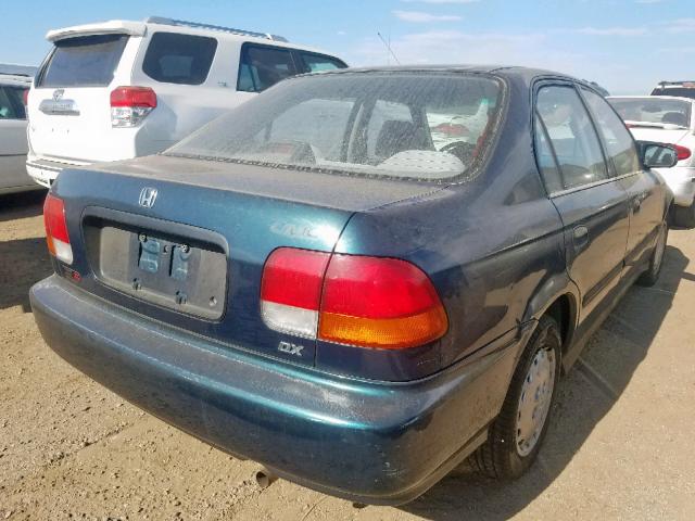 JHMEJ6520VS035213 - 1997 HONDA CIVIC DX GREEN photo 4