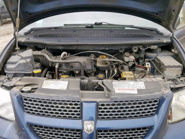 1B4GP25R71B140188 - 2001 DODGE CARAVAN SE BLUE photo 7