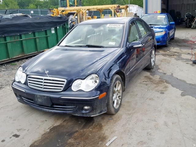 WDBRF92H27F904547 - 2007 MERCEDES-BENZ C 280 4MAT BLUE photo 2