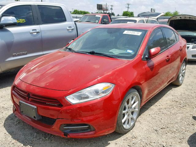 1C3CDFBA7DD268573 - 2013 DODGE DART SXT RED photo 2