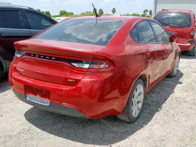 1C3CDFBA7DD268573 - 2013 DODGE DART SXT RED photo 4