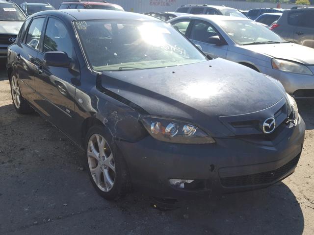 JM1BK343081787143 - 2008 MAZDA 3 HATCHBAC BLACK photo 1