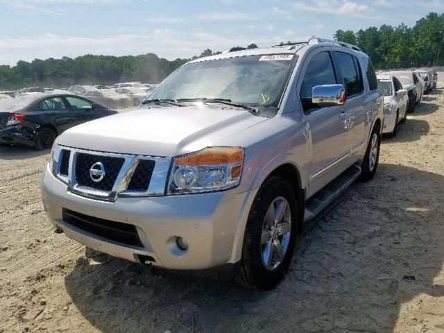 5N1BA0ND2AN607695 - 2010 NISSAN ARMADA SE SILVER photo 2