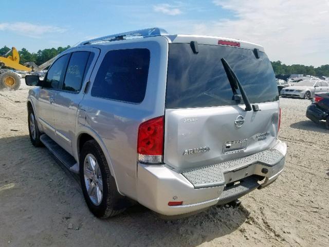 5N1BA0ND2AN607695 - 2010 NISSAN ARMADA SE SILVER photo 3