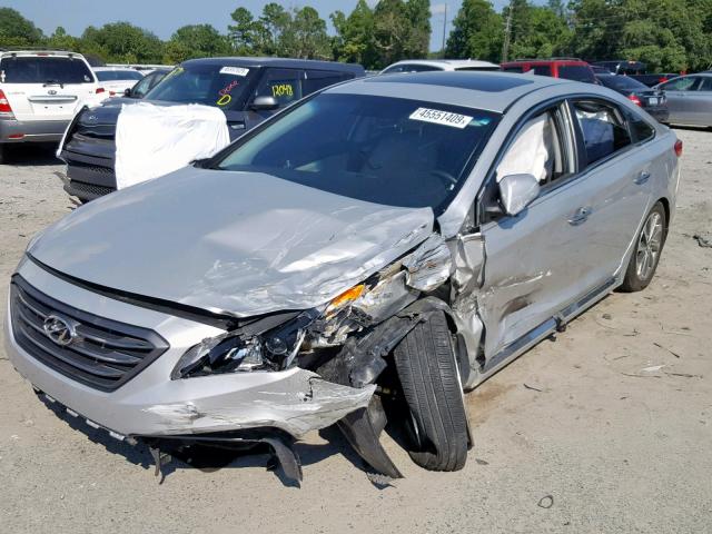 5NPE34AF9HH475670 - 2017 HYUNDAI SONATA SPO SILVER photo 2