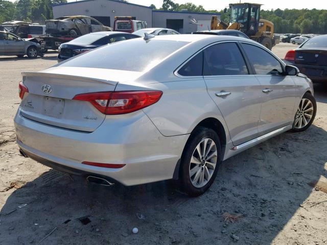 5NPE34AF9HH475670 - 2017 HYUNDAI SONATA SPO SILVER photo 4