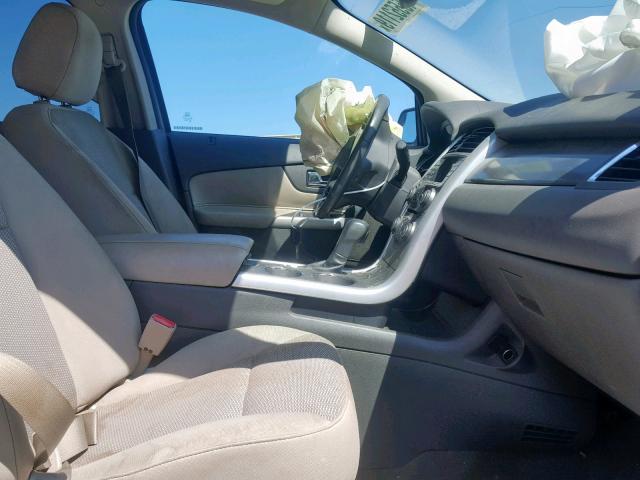 2FMDK3JCXDBA22772 - 2013 FORD EDGE SEL SILVER photo 5