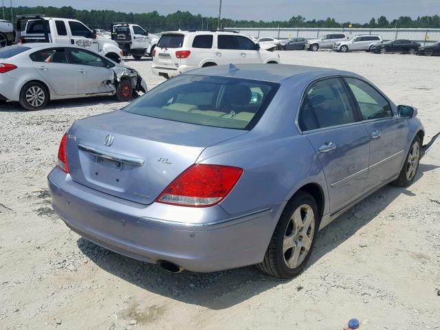 JH4KB16565C006451 - 2005 ACURA RL BLUE photo 4