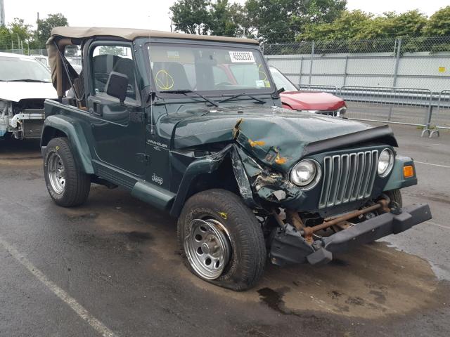 1J4FA59S8YP800535 - 2000 JEEP WRANGLER / GREEN photo 1